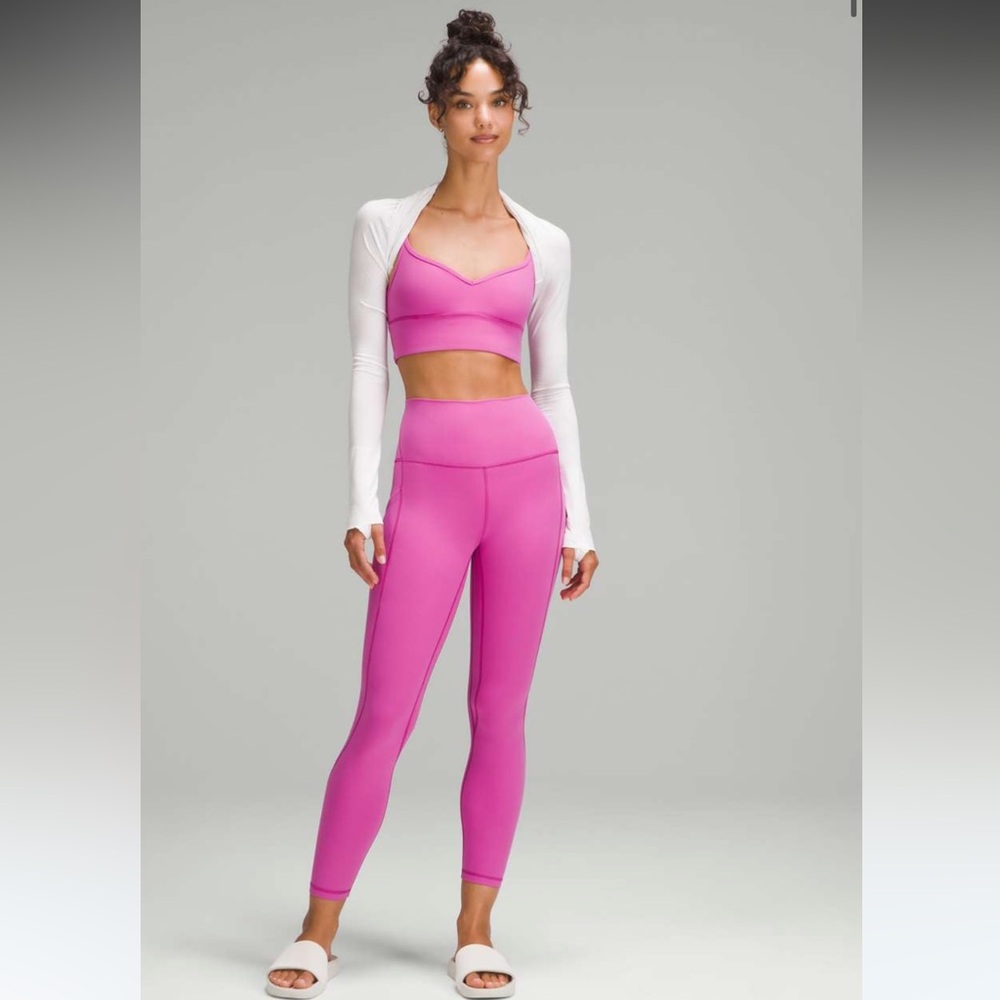 75. Lululemon $128 Align High-Rise Pant with Pockets 25" Pow Pink Tone NWT 6